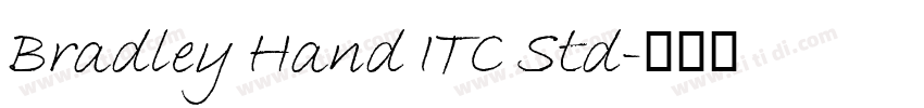 Bradley Hand ITC Std字体转换